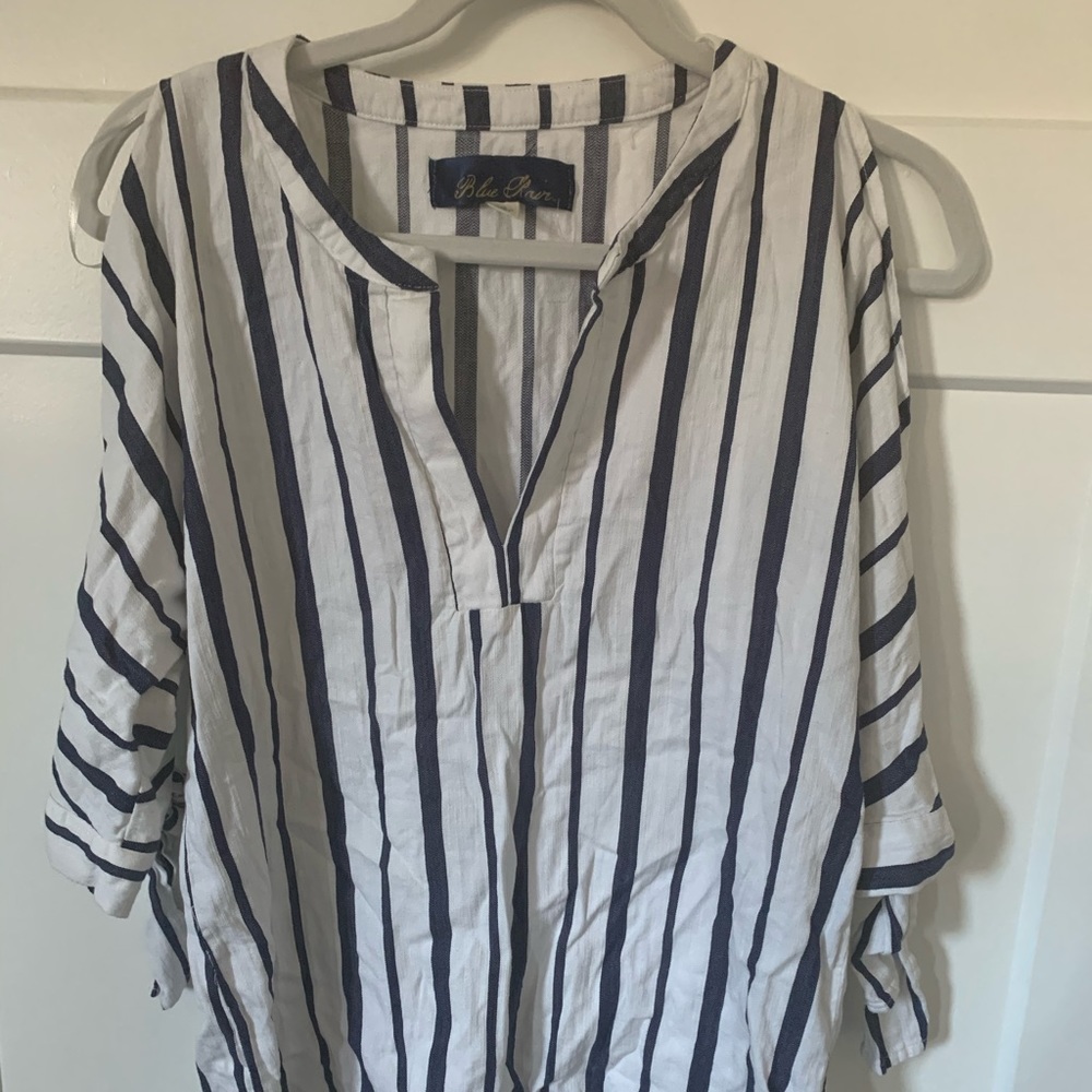 Striped Top Blue Rain